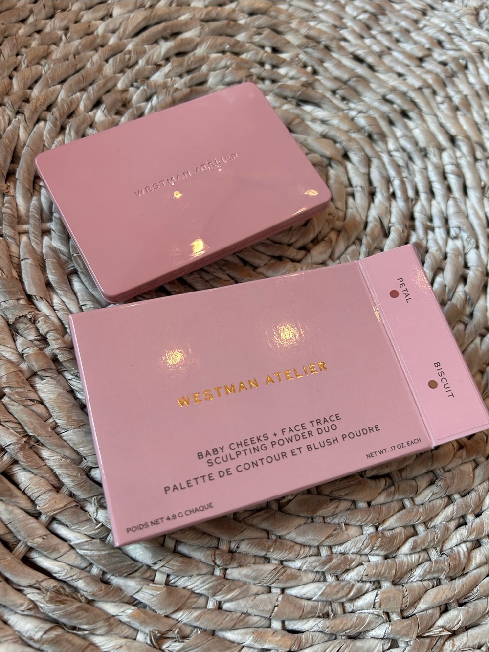 New Westman Atelier Baby Cheeks + Face Trace Sculpting Powder Duo Petal Biscuit - Picture 4 of 4